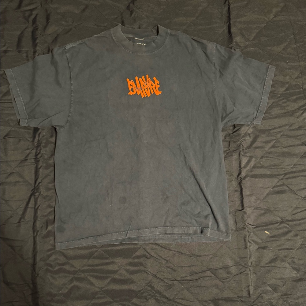 Empyre Navy Blue Graphic T-Shirt with Orange logo